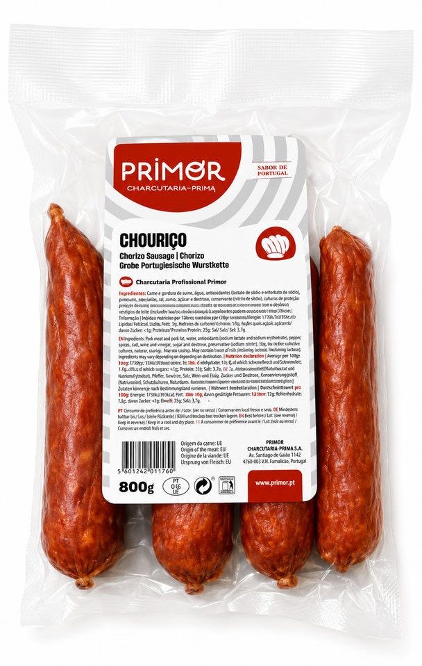 CHOURIÇO CORRENTE EMB. 800GR  (cx.10un) PRIMOR