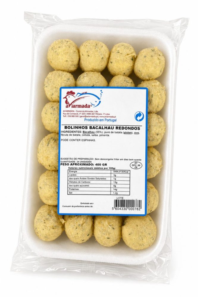 BOLINHOS BACALHAU BOLA AP. CX 6 *AVIARMADA