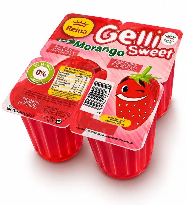 GELATINA MORANGO CX 12X4X100GR